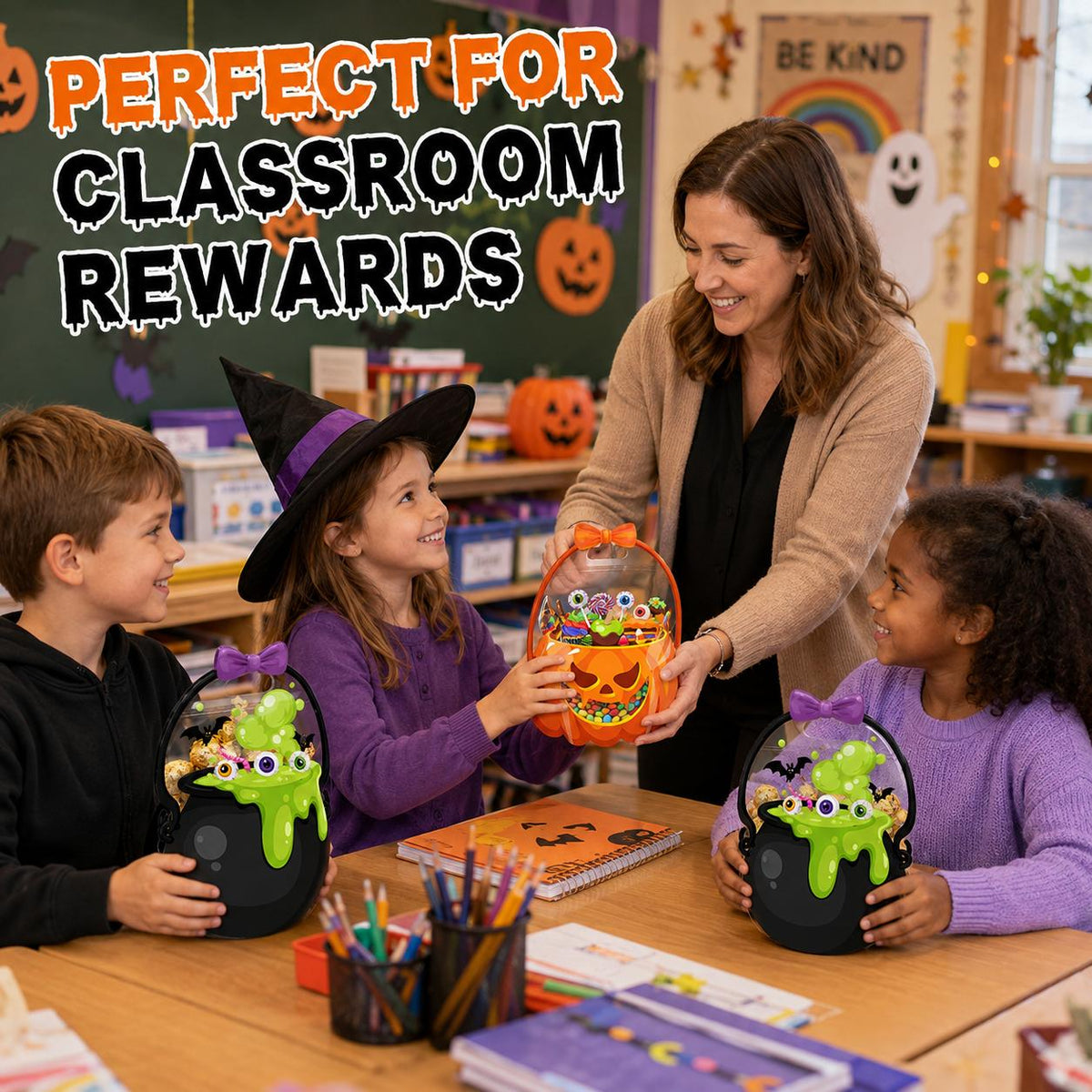 Last Day 50% OFF - Halloween Plastic Goodie Bags