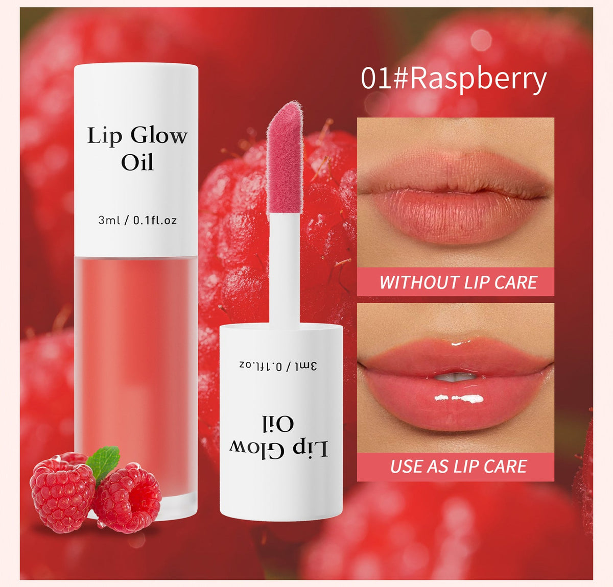 2-in-1 Lip Oil & Stain — Glossy Hydrating Tint, Long-Lasting & Transfer-Proof