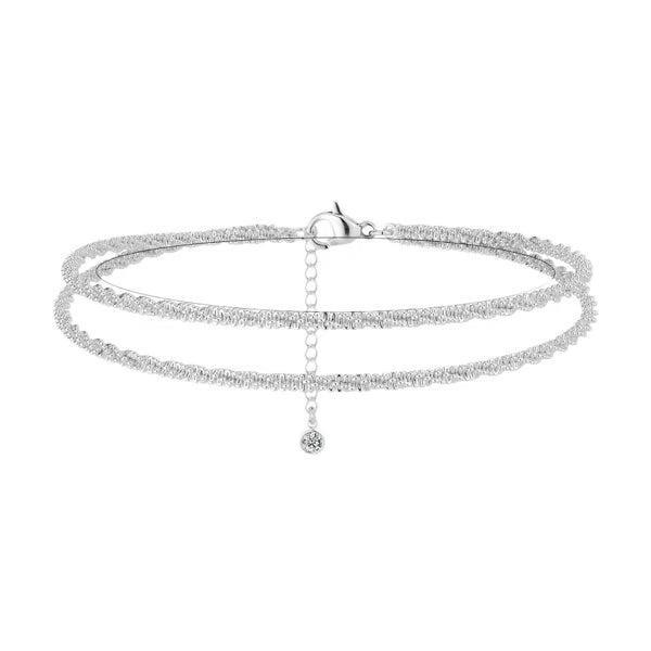 Minimalist Layered Shiny Anklet For Women