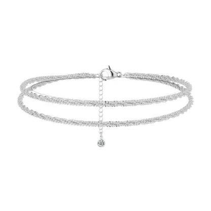 Minimalist Layered Shiny Anklet For Women