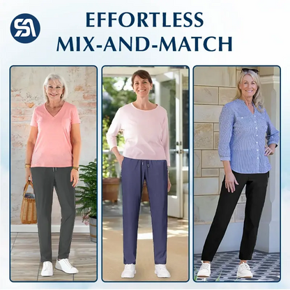 StretchActive - Women's Soft Stretch Casual Drape Pants