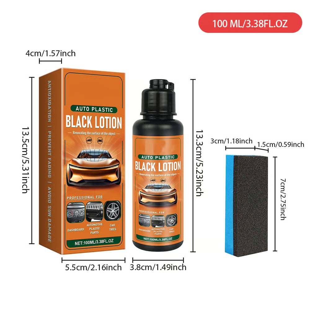 2026 New Upgrade! Plastic Restorer for Cars – Interior Trim Cleaner, Stain Remover & Deep Black Shine Restoring Spray