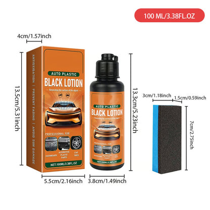 2026 New Upgrade! Plastic Restorer for Cars – Interior Trim Cleaner, Stain Remover & Deep Black Shine Restoring Spray