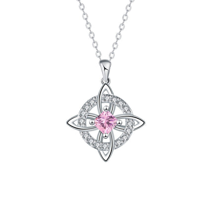 Mystical Birthstone Witches Knot Necklace – Natural CrystalProtect Your Loved Ones