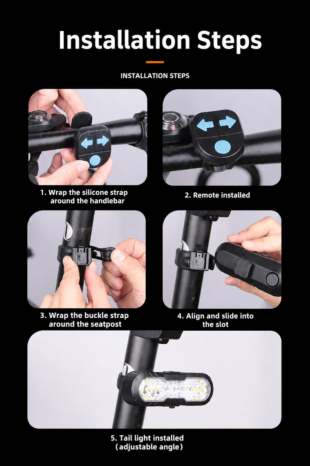 Hot Sale Ride Safer at Night with Remote Turn Signals