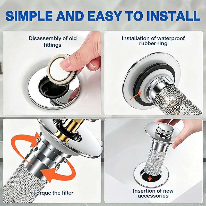 Bathroom Sink Drain Strainer, Pop Up Sink Drain Strain, Bathroom Sink Stopper
