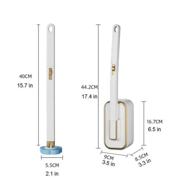 60K+ SOLD!Hygienic Disposable Toilet Brush | Wall-Mounted Replacement Head Set Hot Sale