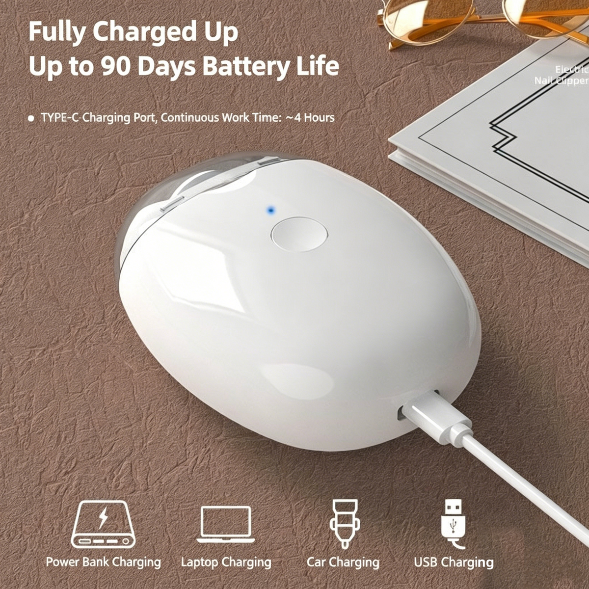 2026 Smart Gadget Rechargeable Automatic Nail Clipper – Safe, Fast & Effortless Trimming