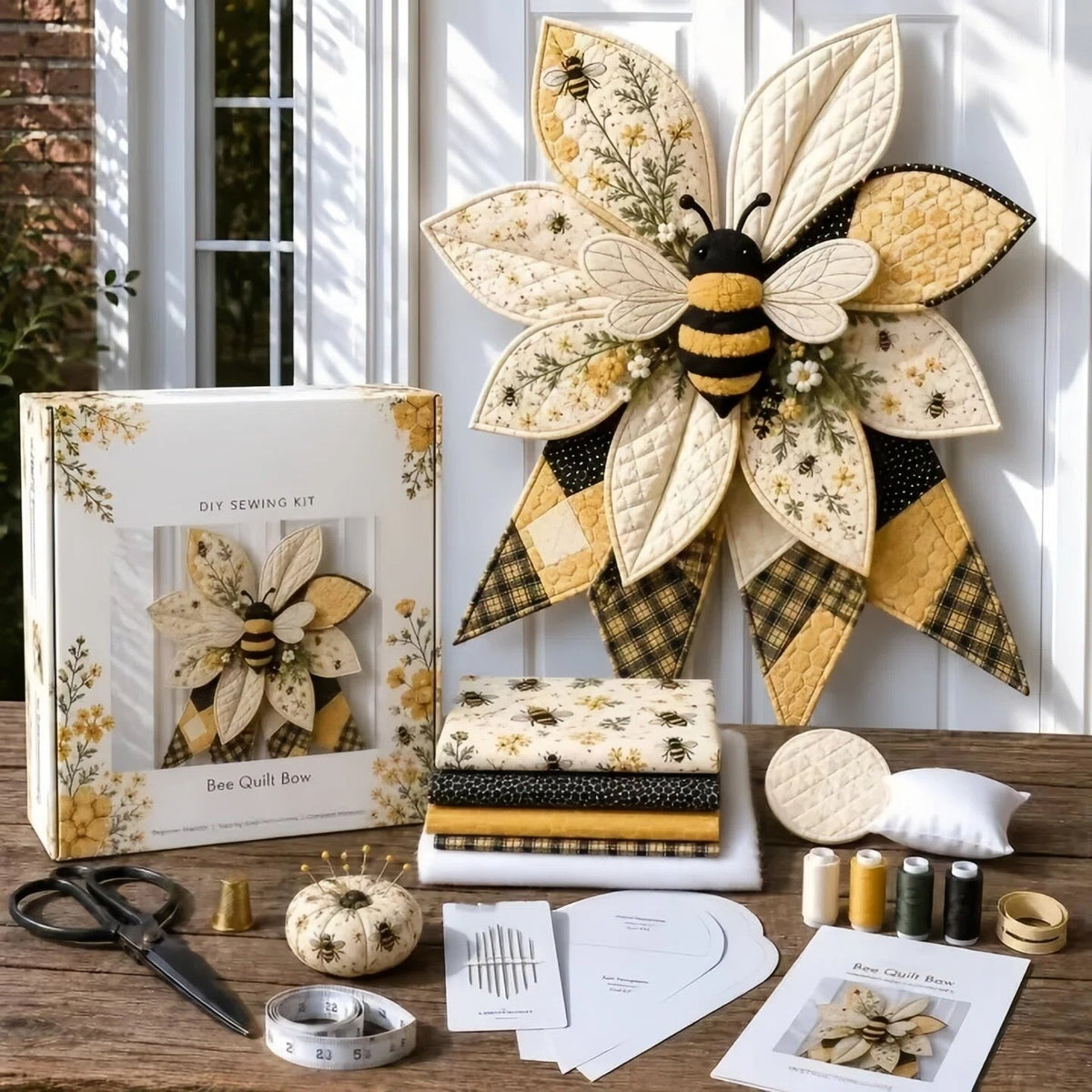 Last Day 50% OFF- Large Patchwork Bow Sewing Kit (Beginner-Friendly)