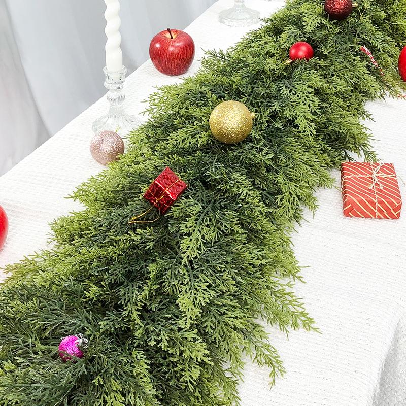 2025 Super Value Se6 FT Artificial Cedar Garlands –Realistic Touch Winter Greenery