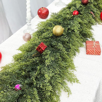 2025 Super Value Se6 FT Artificial Cedar Garlands –Realistic Touch Winter Greenery