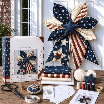 Last Day 50% OFF- Large Patchwork Bow Sewing Kit (Beginner-Friendly)