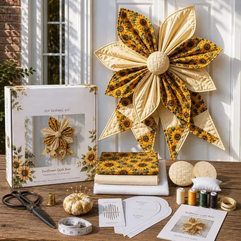 Last Day 50% OFF- Large Patchwork Bow Sewing Kit (Beginner-Friendly)