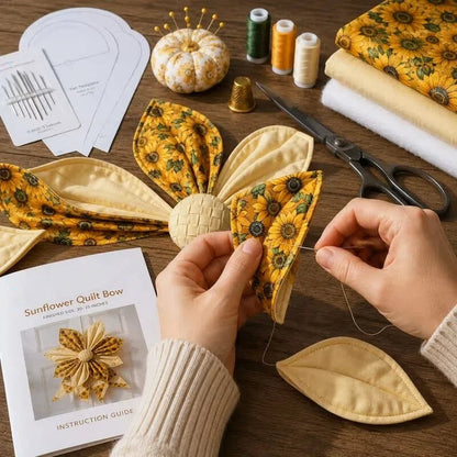 Last Day 50% OFF- Large Patchwork Bow Sewing Kit (Beginner-Friendly)