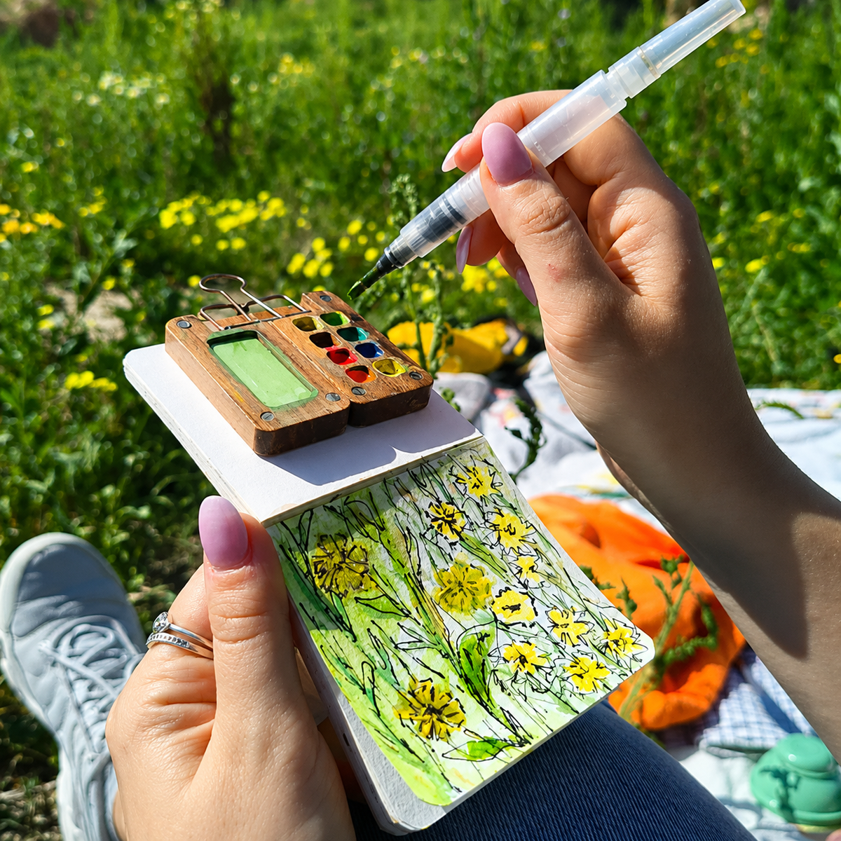 Over 50% OFF Today! Pocket-Sized Watercolor Set for Travel & Journaling