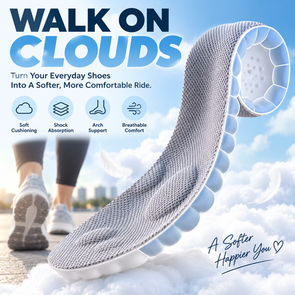 2pairs 4D Cloud Comfort Insoles – Soft Cushioning & All-Day Support