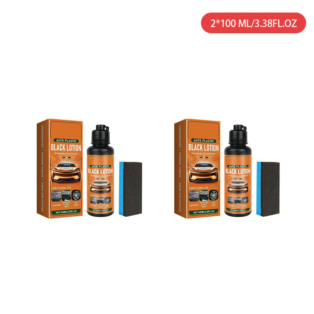 2026 New Upgrade! Plastic Restorer for Cars – Interior Trim Cleaner, Stain Remover & Deep Black Shine Restoring Spray