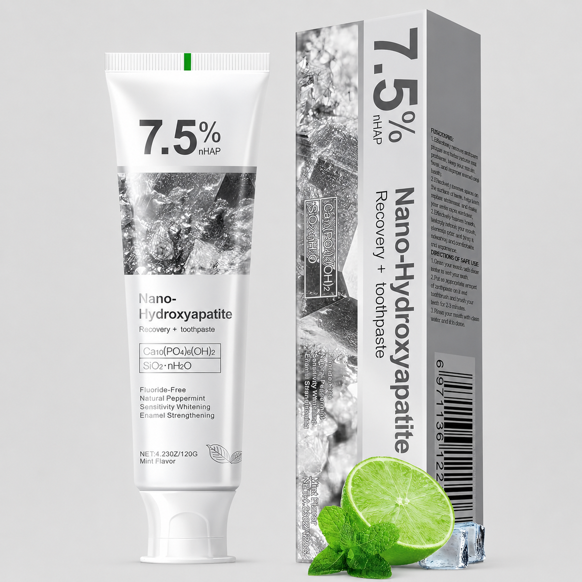 Hydroxyapatite Toothpaste for Sensitive Teeth – Fresh Mint