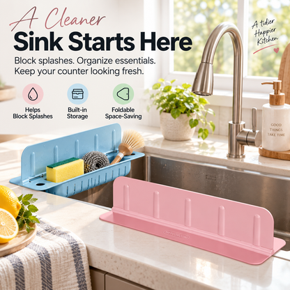 Foldable Sink Splash Guard & Organizer