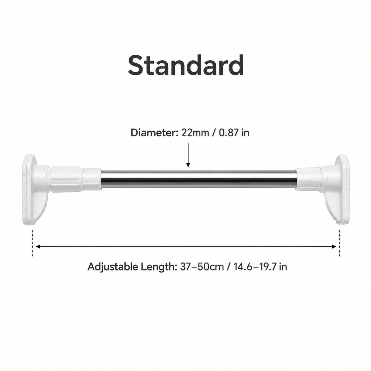 Upgraded Drill-Free Telescopic Tension Rod – Strong Hold, No Wall Damage