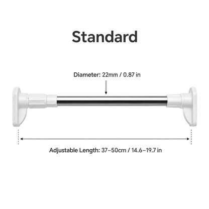 Upgraded Drill-Free Telescopic Tension Rod – Strong Hold, No Wall Damage