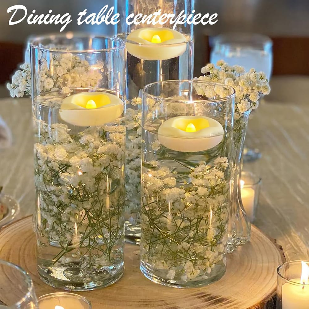 Water-Activated Floating LED candle shape – Flameless Waterproof Ambiance for Any Occasion