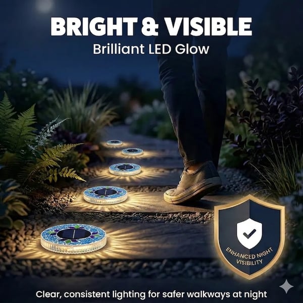 50% OFF !!! Solar Disk Lights – Handcrafted Mosaic Outdoor LED Waterproof Light