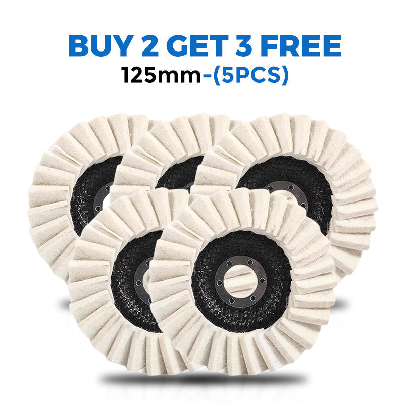 BUY 2 GET 3 FREE Heavy-Duty Wool Felt Polishing Disc – Mirror-Like Finish Made Easy