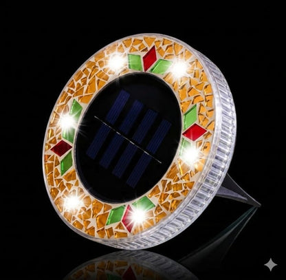 50% OFF !!! Solar Disk Lights – Handcrafted Mosaic Outdoor LED Waterproof Light