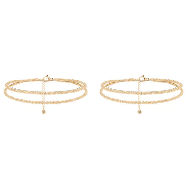 Minimalist Layered Shiny Anklet For Women