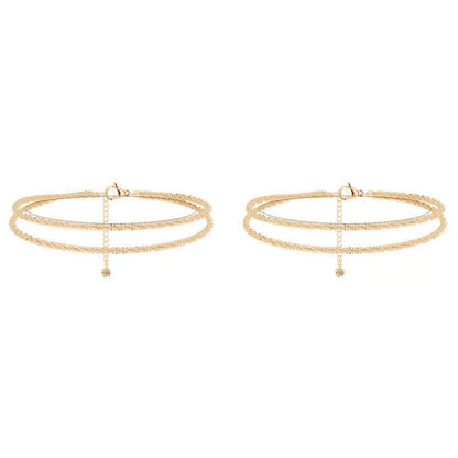 Minimalist Layered Shiny Anklet For Women
