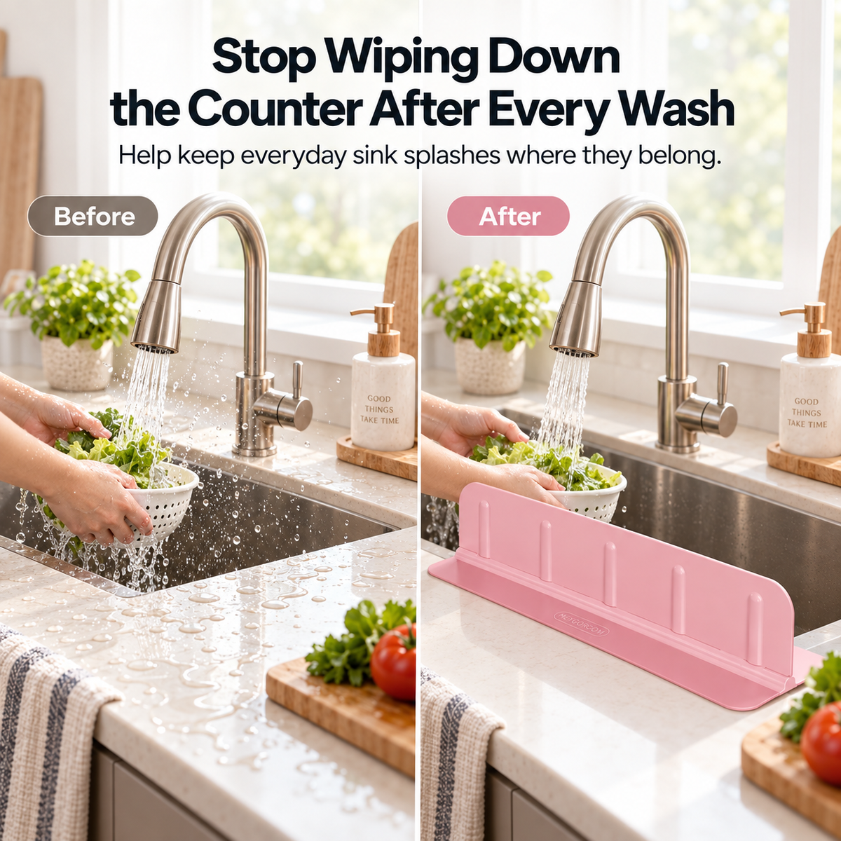 Foldable Sink Splash Guard & Organizer