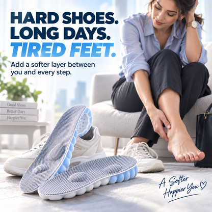 2pairs 4D Cloud Comfort Insoles – Soft Cushioning & All-Day Support