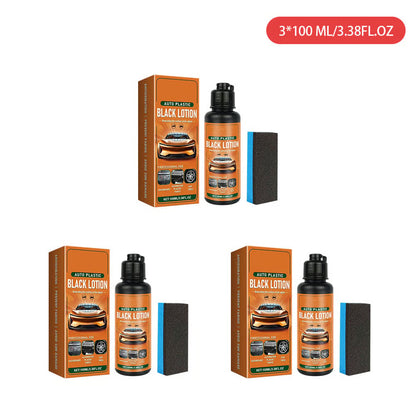 2026 New Upgrade! Plastic Restorer for Cars – Interior Trim Cleaner, Stain Remover & Deep Black Shine Restoring Spray