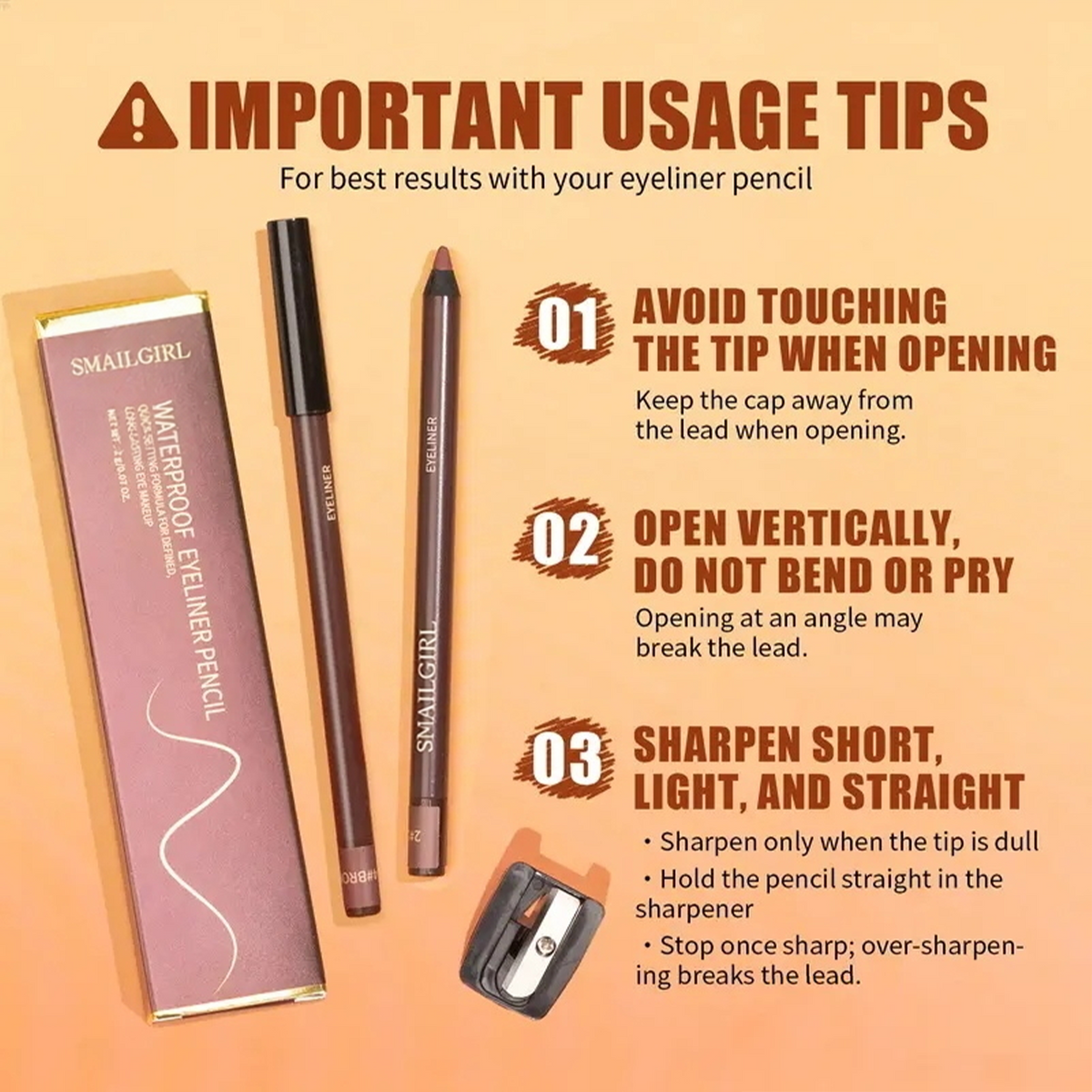 24HR Waterproof Smudge-Proof Long Lasting Eyeliner Pencil