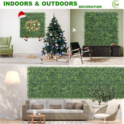 DIY 25"x25" Milan Grass Artificial Plant Wall Panel – Lush Green Decor