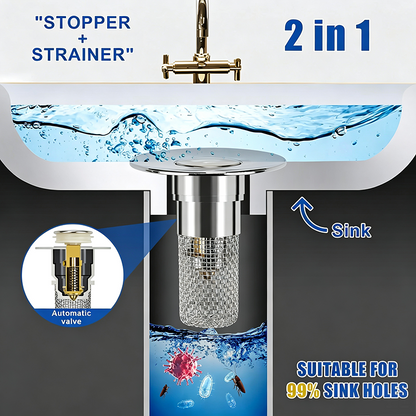 Bathroom Sink Drain Strainer, Pop Up Sink Drain Strain, Bathroom Sink Stopper