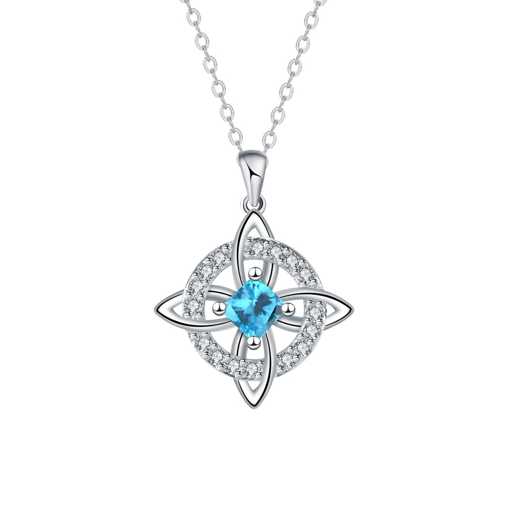 Mystical Birthstone Witches Knot Necklace – Natural CrystalProtect Your Loved Ones