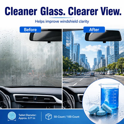 Windshield Washer Tablets — Drop, Dissolve & Drive Clear!
