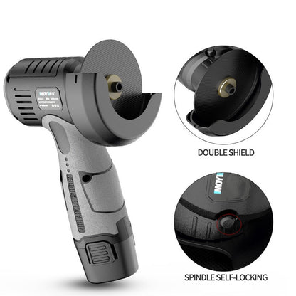 12V Mini Angle Grinder with Cutting Disc – Ideal for Precise Cutting and Grinding
