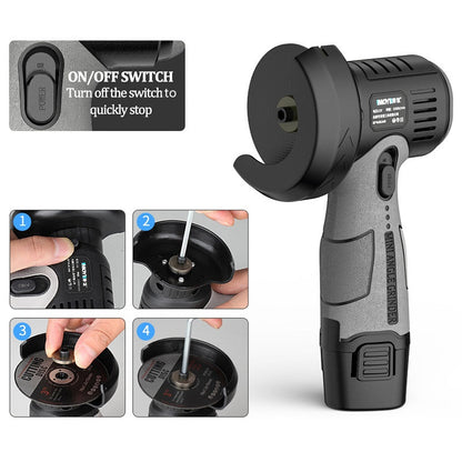 12V Mini Angle Grinder with Cutting Disc – Ideal for Precise Cutting and Grinding
