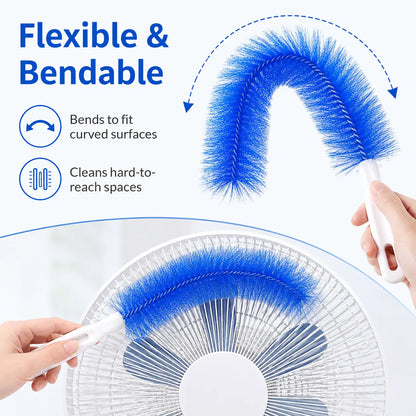 2 Counts Bendable Microfiber Head,Reusable Dust Remover
