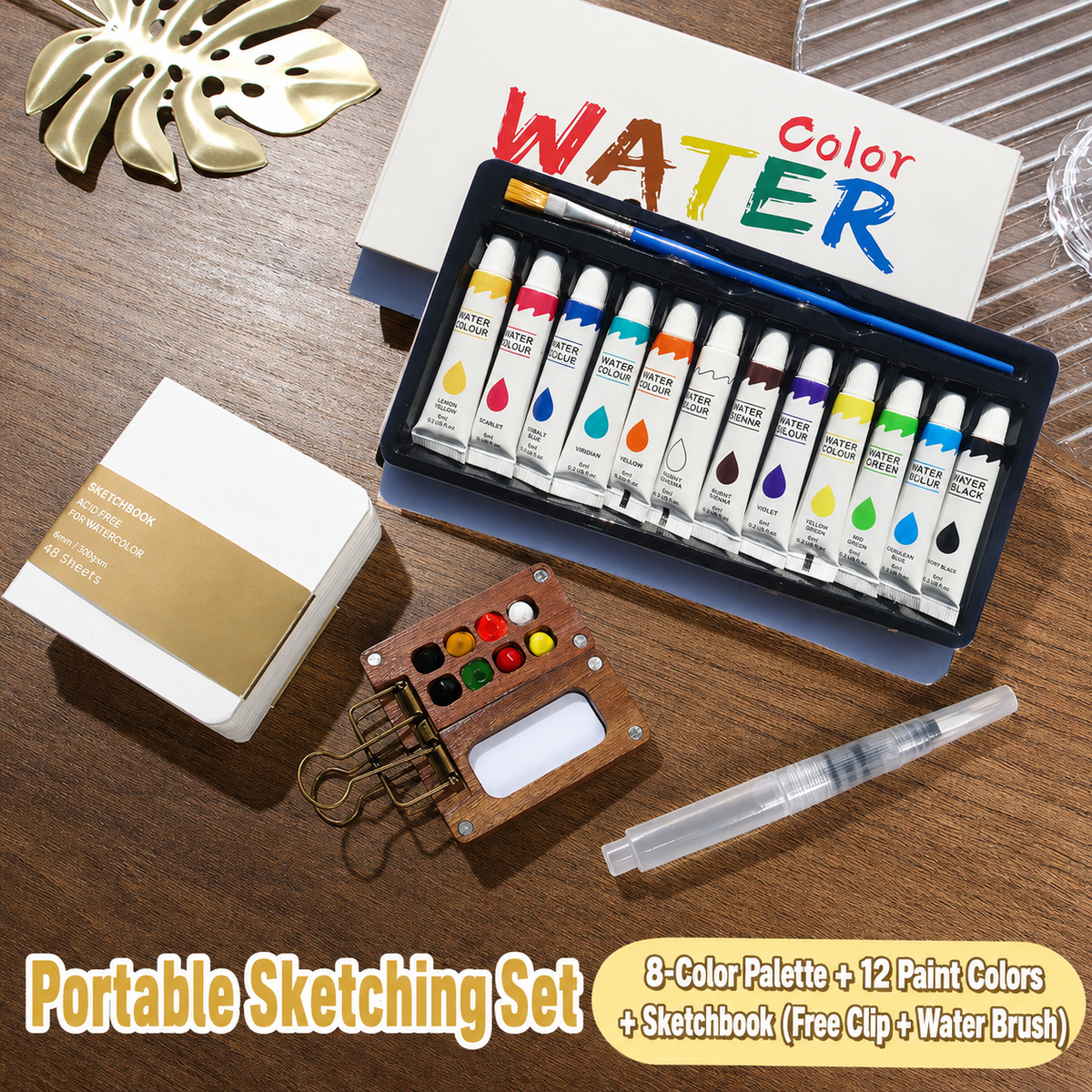 Over 50% OFF Today! Pocket-Sized Watercolor Set for Travel & Journaling