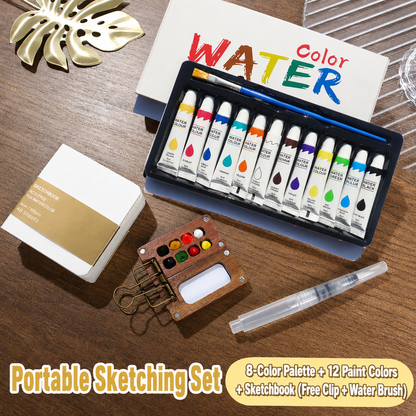 Over 50% OFF Today! Pocket-Sized Watercolor Set for Travel & Journaling