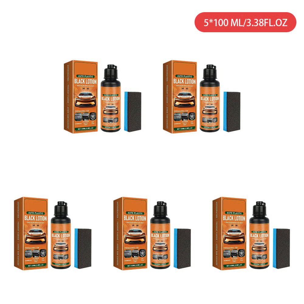 2026 New Upgrade! Plastic Restorer for Cars – Interior Trim Cleaner, Stain Remover & Deep Black Shine Restoring Spray