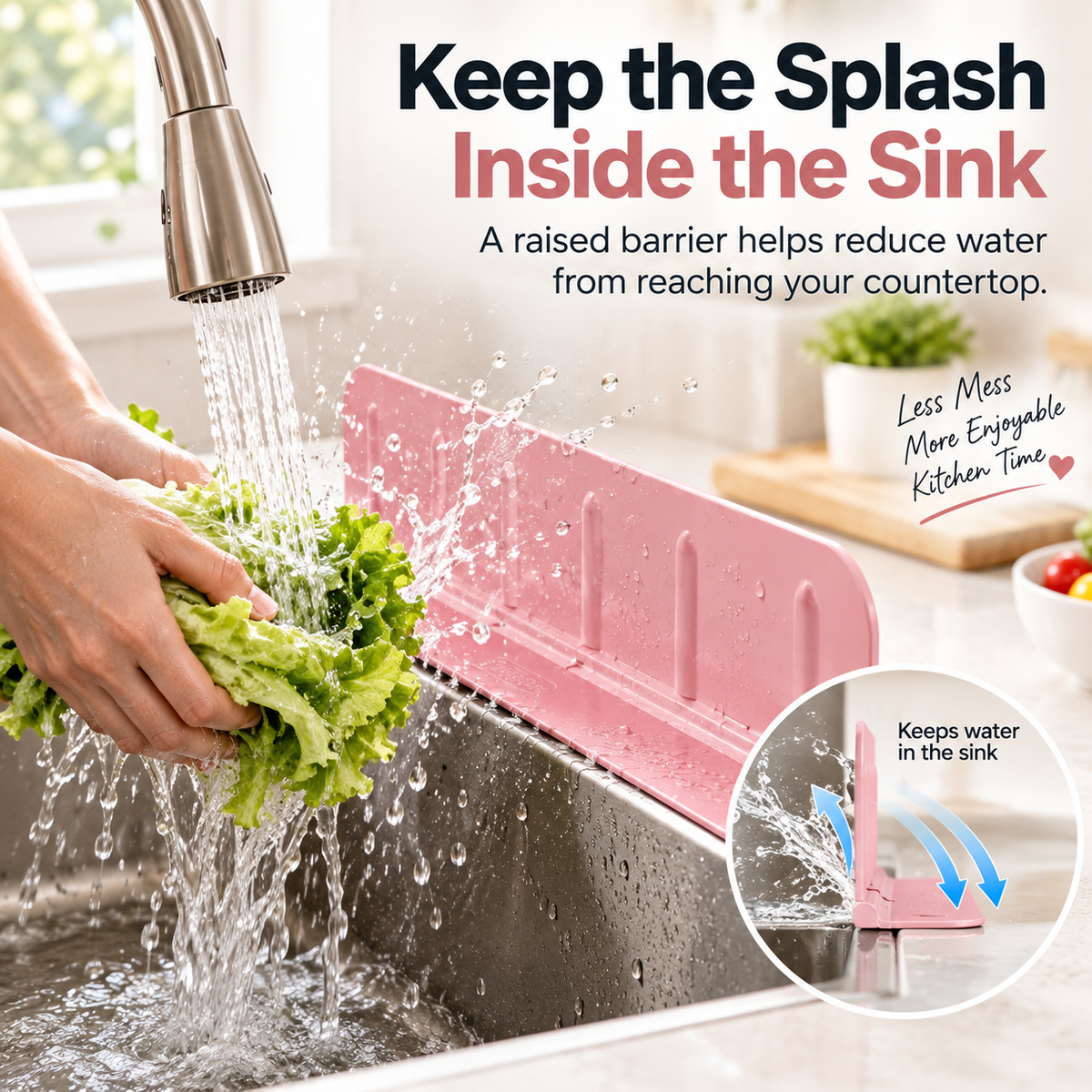 Foldable Sink Splash Guard & Organizer