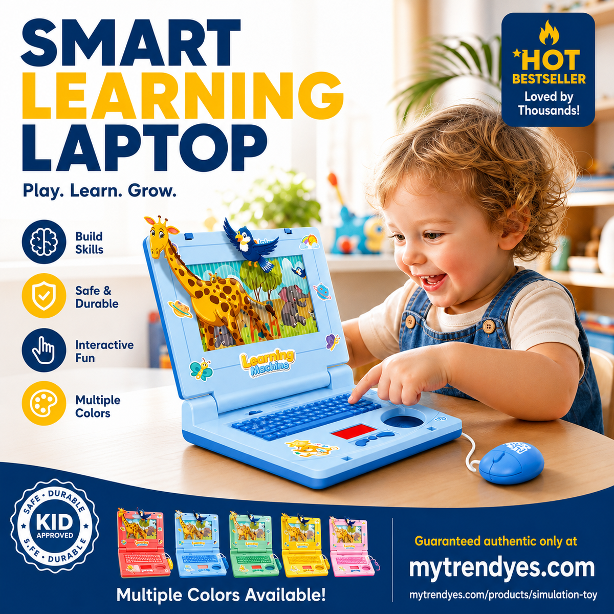 Educational toys to boost kids' thinking skills！Interactive Simulation Toy Laptop