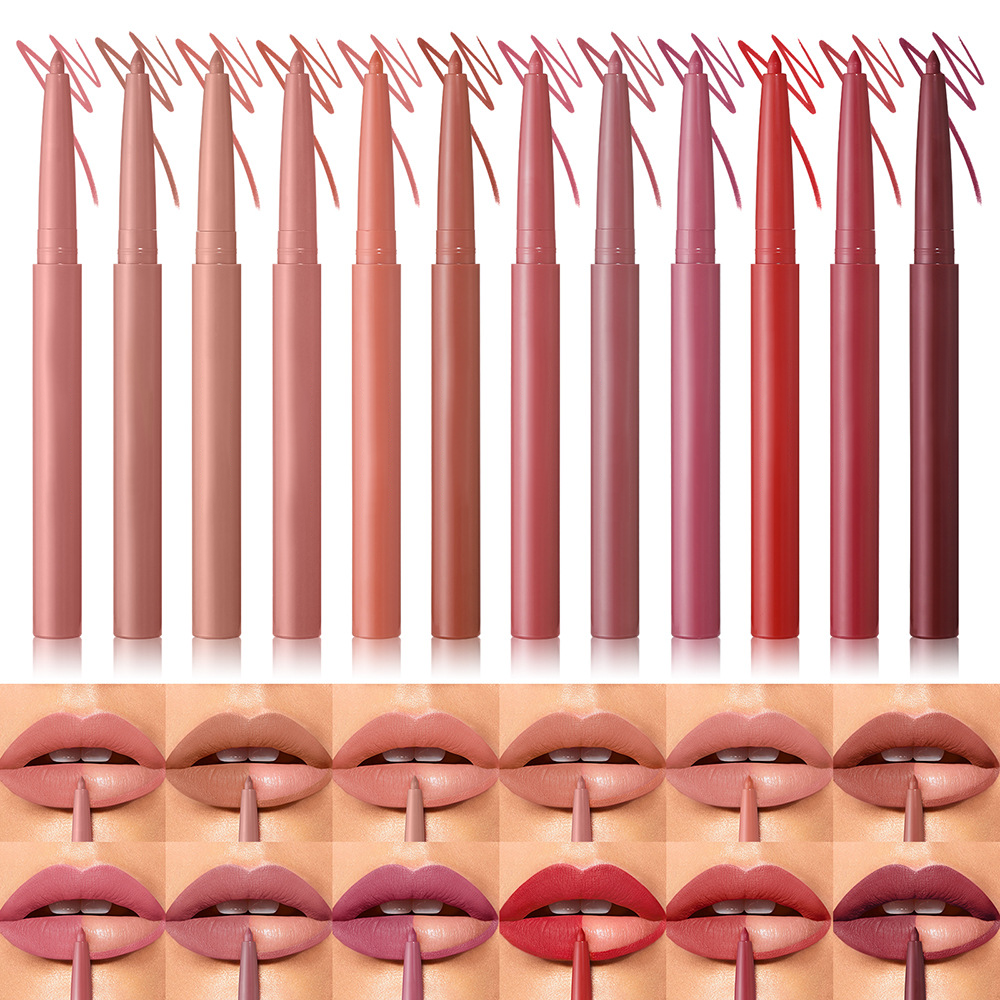 12-Color Matte Lip Liner Set- Define Your Lips with Confidence
