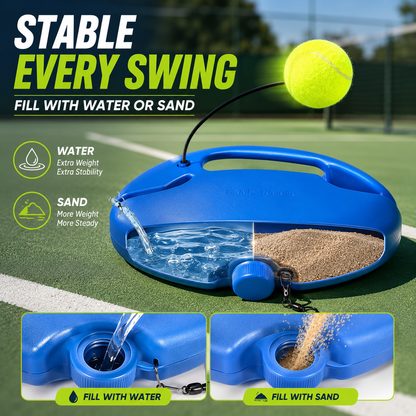 Solo Tennis Trainer Rebound Set – Practice Anytime, No Partner Needed，3 Balls