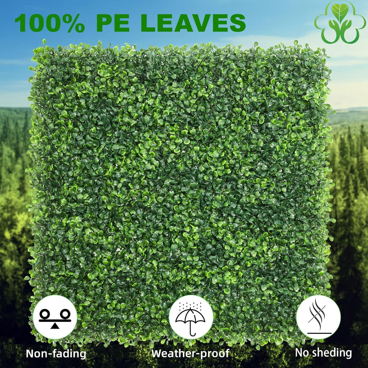 DIY 25"x25" Milan Grass Artificial Plant Wall Panel – Lush Green Decor